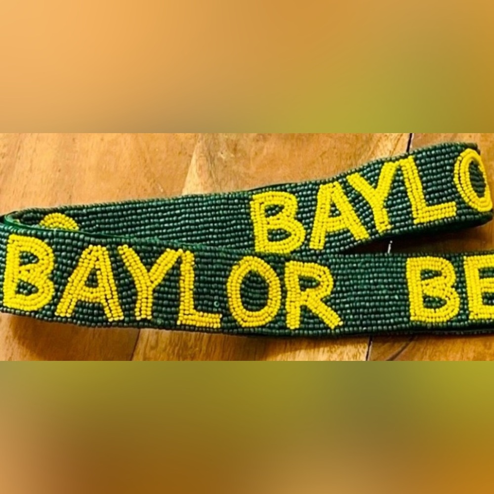 NEW Baylor University BAYLOR BEARS Beaded Purse Strap